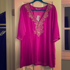 Gorgeous beaded Swim Coverup Tunic